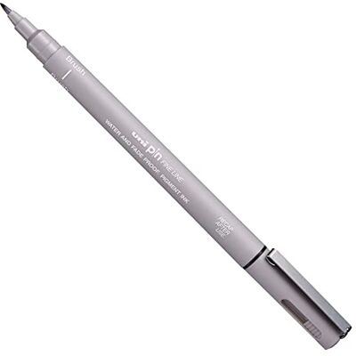 Uni-Ball Pennarello tecnico PIN 000200BR GC punta brush grigio chiaro Uni-Ball Pennarello tecnico PIN 000200BR GC punta brush grigio chiaro