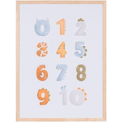 Bi-Office Lavagna Magnetica Dino Numeri, 600 x 450 mm, Superficie in Acciaio Laccato Stampato, Telaio in Pino Bi-Office Lavagna Magnetica Dino Numeri, 600 x 450 mm, Superficie in Acciaio Laccato Stampato, Telaio in Pino