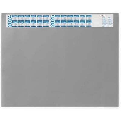 Durable Sottomano con Calendario, Copertina Trasparente, Antiscivolo, 650x520 mm, Grigio Durable Sottomano con Calendario, Copertina Trasparente, Antiscivolo, 650x520 mm, Grigio