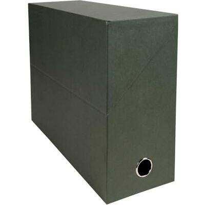 Exacompta Rif. 83143E 5 scatole di trasferimento economiche, dorso 120 mm, con occhiello in metallo, per formato A4, dimensioni 25,5 x 34 x 5 cm, colore verde scuro, consegnato montato Exacompta Rif. 83143E 5 scatole di trasferimento economiche, dorso 120 mm, con occhiello in metallo, per formato A4, dimensioni 25,5 x 34 x 5 cm, colore verde scuro, consegnato montato