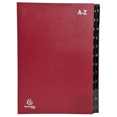 Exacompta Ref 57225E Scatola da 8 Scatole Ordonator Copertina rigida Interno in cartoncino riciclato Linguette alfabetiche laminate dalla A alla Z 24 scomparti Dimensioni 24 x 34 cm Exacompta Ref 57225E Scatola da 8 Scatole Ordonator Copertina rigida Interno in cartoncino riciclato Linguette alfabetiche laminate dalla A alla Z 24 scomparti Dimensioni 24 x 34 cm