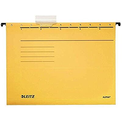 Leitz Esselte Alpha Cartella sospesa, confezione da 5 pezzi, colore: Giallo Leitz Esselte Alpha Cartella sospesa, confezione da 5 pezzi, colore: Giallo