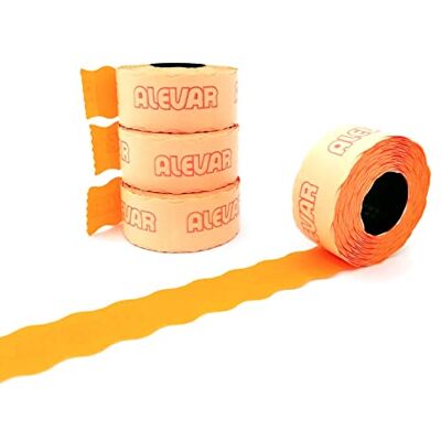 Alevar 26x16 Scatola 36 Rotoli Etichette per Prezzatrice, Arancio Fluo Permanente, 1.000 Etichette per Rotolo, Totale 36.000 Etichette Alevar 26x16 Scatola 36 Rotoli Etichette per Prezzatrice, Arancio Fluo Permanente, 1.000 Etichette per Rotolo, Totale 36.000 Etichette