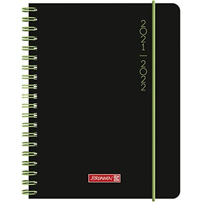 BRUNNEN Schülerkalender 2021/2022 (18 Monate) "Plain Black", A6, PP-Einband BRUNNEN Schülerkalender 2021/2022 (18 Monate) "Plain Black", A6, PP-Einband