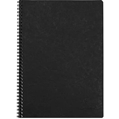 Clairefontaine collezione Age Bag Quaderno a spirale nero A4 21x29,7 cm 100 pagine a quadretti piccoli Carta Bianca 90 g Copertina in carta Lustrée a grana grossa effetto cuoio Clairefontaine collezione Age Bag Quaderno a spirale nero A4 21x29,7 cm 100 pagine a quadretti piccoli Carta Bianca 90 g Copertina in carta Lustrée a grana grossa effetto cuoio