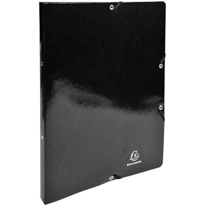 Exacompta "Iderama”, raccoglitore a 2 anelli con elastico, 32 x 25 cm, dorso spesso 15 mm, colore nero (confezione da 20) Exacompta "Iderama”, raccoglitore a 2 anelli con elastico, 32 x 25 cm, dorso spesso 15 mm, colore nero (confezione da 20)
