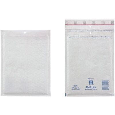 Mail Lite Sacchetti foderati a bolle d'aria bianchi D/1 180 x 260 mm Confezione da 1 Mail Lite Sacchetti foderati a bolle d'aria bianchi D/1 180 x 260 mm Confezione da 1