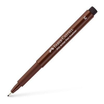 Faber-Castell 167375 Penna a inchiostro Pitt artist, larghezza tratto M, colore 175, seppia scuro, 1 pz. Faber-Castell 167375 Penna a inchiostro Pitt artist, larghezza tratto M, colore 175, seppia scuro, 1 pz.