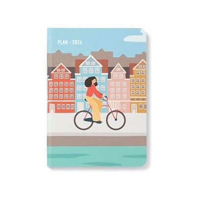 Letts of London Wanderlust Amsterdam Agenda settimanale 2026, formato A6 Letts of London Wanderlust Amsterdam Agenda settimanale 2026, formato A6