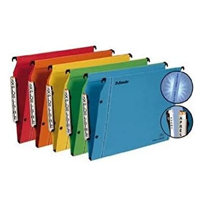 Leitz Esselte LMG Scatola di 25 cartelle fondo Fondo 30 mm Assortiti Leitz Esselte LMG Scatola di 25 cartelle fondo Fondo 30 mm Assortiti