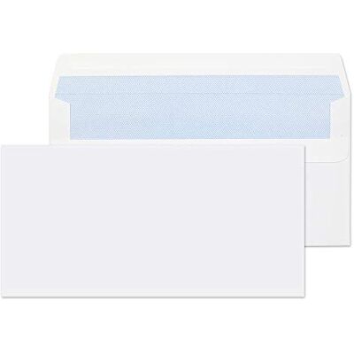 Blake Everyday 110 x 220 mm 80 g/m2 Portafoglio Autosigillante () Bianco, Confezione da 500 Blake Everyday 110 x 220 mm 80 g/m2 Portafoglio Autosigillante () Bianco, Confezione da 500