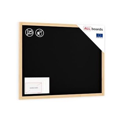 ALLboards Lavagna Nera da Gesso con Cornice in Legno Naturale 120x90cm, Scrivibile con Gessetti e Pennarelli a Gesso, Per Bar, Ristoranti, Menu, lavagna ristorante da appendere, lavagna di legno ALLboards Lavagna Nera da Gesso con Cornice in Legno Naturale 120x90cm, Scrivibile con Gessetti e Pennarelli a Gesso, Per Bar, Ristoranti, Menu, lavagna ristorante da appendere, lavagna di legno