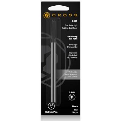 CROSS Selectip 8015 Mina roller (inchiostro gel, 0,5 mm), colore: Nero CROSS Selectip 8015 Mina roller (inchiostro gel, 0,5 mm), colore: Nero