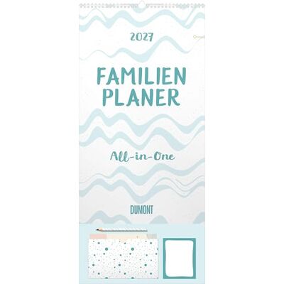 DUMONT Familienplaner All-in-One 2027: Wandkalender 30x70 cm mit 5 Spalten, Tasche, Notizzetteln, Stift und Tagesmarker, ideal für Familie, Schule & Freizeit DUMONT Familienplaner All-in-One 2027: Wandkalender 30x70 cm mit 5 Spalten, Tasche, Notizzetteln, Stift und Tagesmarker, ideal für Familie, Schule & Freizeit
