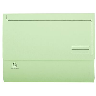Exacompta Cartelle con Tasca, 32.50 x 24.50 x 10 cm, Verde Exacompta Cartelle con Tasca, 32.50 x 24.50 x 10 cm, Verde