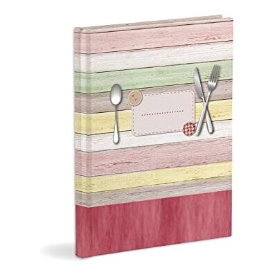 Mareli Ricettario personale da scrivere con 3 Segnalibri pietanze con 60 fogli (120 pagine non numerate) in carta avorio a righe, Legno Colorato Mareli Ricettario personale da scrivere con 3 Segnalibri pietanze con 60 fogli (120 pagine non numerate) in carta avorio a righe, Legno Colorato