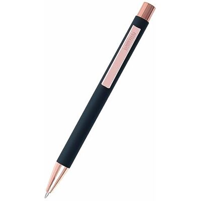 Online Penna a sfera Soft Metal in alluminio, penna a sfera sostituibile, inchiostro nero, grigio rosa con effetto softtouch, clip in metallo oro rosa, 1 pezzo Online Penna a sfera Soft Metal in alluminio, penna a sfera sostituibile, inchiostro nero, grigio rosa con effetto softtouch, clip in metallo oro rosa, 1 pezzo