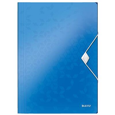 Leitz cartellina angolare wow, A4, PP, blu metallizzato, 1 pezzo Leitz cartellina angolare wow, A4, PP, blu metallizzato, 1 pezzo