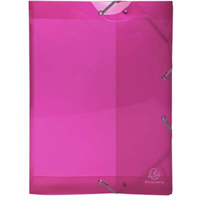 Exacompta Scatola archivio Iderama in polipropilene lucido con elastici dorso 4 cm con etichetta per archiviazione documenti A4 Rosa Exacompta Scatola archivio Iderama in polipropilene lucido con elastici dorso 4 cm con etichetta per archiviazione documenti A4 Rosa