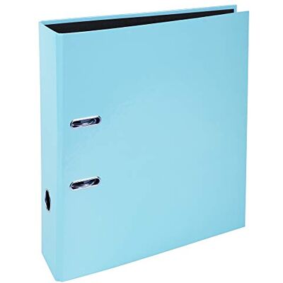 Exacompta Rif. 53564E Cartone da 10 raccoglitori a leva A4 Prem'Touch AQUAREL con dorso da 80 mm, meccanico 80 mm, dimensioni esterne: 32 x 28,5 x 8 cm, formato A4, colore blu pastello Exacompta Rif. 53564E Cartone da 10 raccoglitori a leva A4 Prem'Touch AQUAREL con dorso da 80 mm, meccanico 80 mm, dimensioni esterne: 32 x 28,5 x 8 cm, formato A4, colore blu pastello