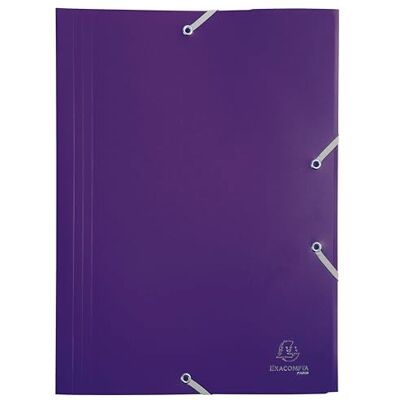 Exacompta CARTELLA PPL CON ELASTICO 24x32CM VIOLA Exacompta CARTELLA PPL CON ELASTICO 24x32CM VIOLA