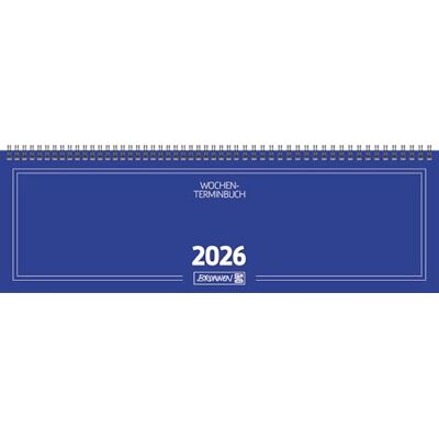 BRUNNEN Taccuino orizzontale, mod. 775 2026, 420 x 137 mm, in cartone, blu BRUNNEN Taccuino orizzontale, mod. 775 2026, 420 x 137 mm, in cartone, blu