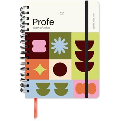 UO Agenda scolastica Profe con molta classe, vista settimanale, da settembre 2026 ad agosto 2027, copertina rigida, include 134 adesivi, elastico, segnalibro a righello e nastro segnalibro UO Agenda scolastica Profe con molta classe, vista settimanale, da settembre 2026 ad agosto 2027, copertina rigida, include 134 adesivi, elastico, segnalibro a righello e nastro segnalibro