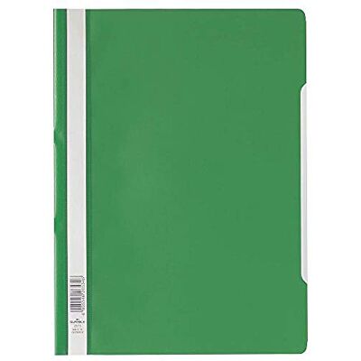 Durable Cartellina ad Aghi Clear View, per Documenti Formato A4 Perforati, Verde, Confezione da 25 Pezzi, 25 Pezzi Durable Cartellina ad Aghi Clear View, per Documenti Formato A4 Perforati, Verde, Confezione da 25 Pezzi, 25 Pezzi