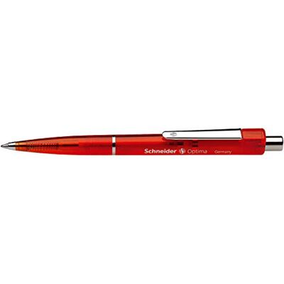 Schneider La scrittura e dispositivi tagliabaffi stampa penna a sfera OPTIMA, rosso-trasparente, M, Colore Rosso, documenti viennagold Schneider La scrittura e dispositivi tagliabaffi stampa penna a sfera OPTIMA, rosso-trasparente, M, Colore Rosso, documenti viennagold