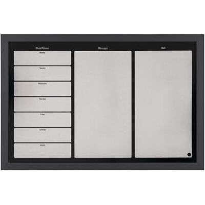 Bi-Office Lavagna Planner Settinamale e Memo, Lavagna Magnetica Argentata, Cornice In Nero MDF, 60 x 40cm Bi-Office Lavagna Planner Settinamale e Memo, Lavagna Magnetica Argentata, Cornice In Nero MDF, 60 x 40cm