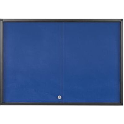 Bi-Office Exhibit Extra Vetrina Espositiva, 12xA4, Superficie in Feltro Blu, Porta in Vetro, Cornice in Alluminio Antracite Bi-Office Exhibit Extra Vetrina Espositiva, 12xA4, Superficie in Feltro Blu, Porta in Vetro, Cornice in Alluminio Antracite