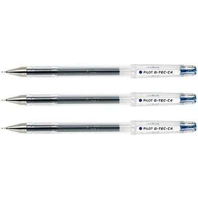 PILOT Lot de 3 Stylos roller à encre gel G-TEC-C4, bleu PILOT Lot de 3 Stylos roller à encre gel G-TEC-C4, bleu