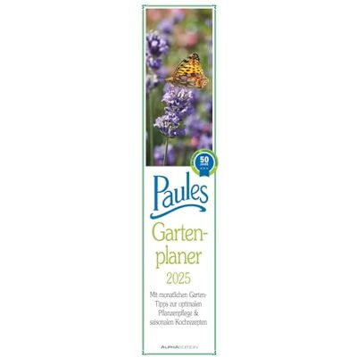 Alpha Paules Agenda da giardino 2025, 11,3 x 49,5 cm, con una colonna per appuntamenti, molti consigli e informazioni sul giardino e sul calendario tedesco Alpha Paules Agenda da giardino 2025, 11,3 x 49,5 cm, con una colonna per appuntamenti, molti consigli e informazioni sul giardino e sul calendario tedesco