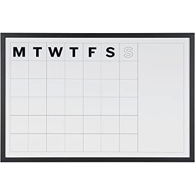 Bi-Office Lavagna Planner Mensile, Lavagna Magnetica e Cancellabile a Secco, Cornice in Nero, 90 x 60 cm Bi-Office Lavagna Planner Mensile, Lavagna Magnetica e Cancellabile a Secco, Cornice in Nero, 90 x 60 cm