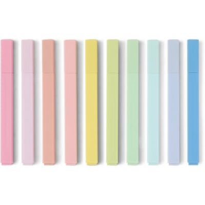 Amazon Basics evidenziatori dai pastello con punta a scalpello e con inchiostro senza sbavature adatto anche per la Bibbia, confezione da 10, Assortito Amazon Basics evidenziatori dai pastello con punta a scalpello e con inchiostro senza sbavature adatto anche per la Bibbia, confezione da 10, Assortito