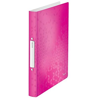 Leitz 4257 Raccoglitore ad Anelli Wow, A4, 2 Anelli, 25 mm, Confezione da 10 Pezzi, Colore: Rosa Metallizzato Leitz 4257 Raccoglitore ad Anelli Wow, A4, 2 Anelli, 25 mm, Confezione da 10 Pezzi, Colore: Rosa Metallizzato