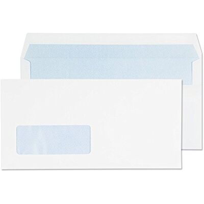 Blake Everyday 110 x 220 mm 90 g/m2 Portafoglio Autosigillante () Bianco, Confezione da 500 Blake Everyday 110 x 220 mm 90 g/m2 Portafoglio Autosigillante () Bianco, Confezione da 500