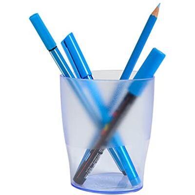 Exacompta rif. cartone da 10 portamatite ECOPEN dimensioni 6x8x9,5 cm colore blu ghiaccio traslucido per contenere penne, matite e cancelleria Exacompta rif. cartone da 10 portamatite ECOPEN dimensioni 6x8x9,5 cm colore blu ghiaccio traslucido per contenere penne, matite e cancelleria