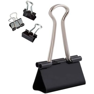 D.RECT Set da 144 Clip Pieghevoli in Metallo – Clip Ferma Carta 32 mm – Fermagli Neri Multiuso per Carta, Documenti e Appunti – Per Ufficio, Casa e Scuola D.RECT Set da 144 Clip Pieghevoli in Metallo – Clip Ferma Carta 32 mm – Fermagli Neri Multiuso per Carta, Documenti e Appunti – Per Ufficio, Casa e Scuola