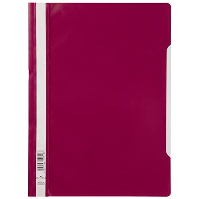 Durable Spillatrice per display resistente (A4 standard, PP) confezione da 25 rosso porpora Durable Spillatrice per display resistente (A4 standard, PP) confezione da 25 rosso porpora