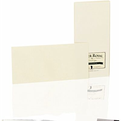 Rössler Papier 2051831008 Confezione di cartoncini singoli DIN lunghi, 20 pezzi, Paper Royal, a coste, camoscio Rössler Papier 2051831008 Confezione di cartoncini singoli DIN lunghi, 20 pezzi, Paper Royal, a coste, camoscio