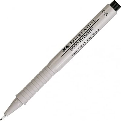 Faber-Castell 166699 Penna a inchiostro Ecco Pigment 0,6 mm, nero, 1 pz. Faber-Castell 166699 Penna a inchiostro Ecco Pigment 0,6 mm, nero, 1 pz.
