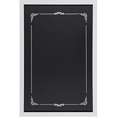 Bi-Office Lavagna Nera per Gesso Decorative, 600 x 400 mm, Cornice Bianca Bi-Office Lavagna Nera per Gesso Decorative, 600 x 400 mm, Cornice Bianca