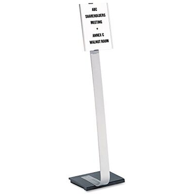 Durable Supporto per cartelli da pavimento per inserti in formato lettera, base in alluminio per studio, ritratto e paesaggio, altezza Durable Supporto per cartelli da pavimento per inserti in formato lettera, base in alluminio per studio, ritratto e paesaggio, altezza