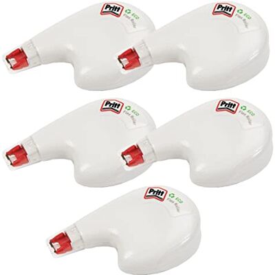 Pritt Correttore a rullo Eco Flex, applicazione laterale, immediatamente sovrascrittibile, lunghezza nastro 10 m, larghezza banda 4,2 mm, set risparmio con 5 rulli, Pritt Correttore a rullo Eco Flex, applicazione laterale, immediatamente sovrascrittibile, lunghezza nastro 10 m, larghezza banda 4,2 mm, set risparmio con 5 rulli,