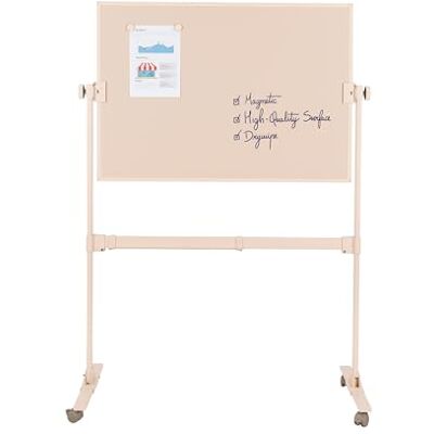 Bi-Office Ayda Desert Lavagna Girevole, 106,5x75 cm, Superficie in acciaio laccato bifacciale, Struttura in alluminio Bi-Office Ayda Desert Lavagna Girevole, 106,5x75 cm, Superficie in acciaio laccato bifacciale, Struttura in alluminio