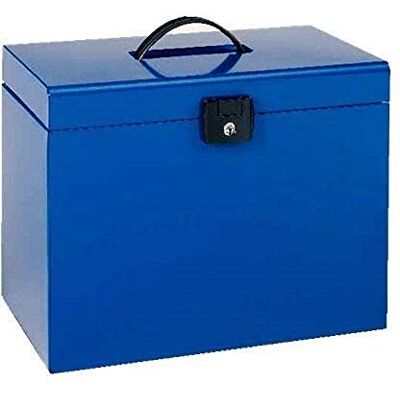 Esselte Maletín metálico con 5 carpetas colgantes en Kraft DIN A4 color azul Esselte Maletín metálico con 5 carpetas colgantes en Kraft DIN A4 color azul