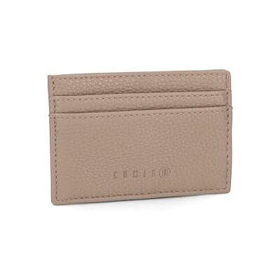 COMIX U Portacarte In Ecopelle, Con Scomparti Portacarte, Tasca Porta Monete Con Zip Sul Retro Cm 10x7h Beige COMIX U Portacarte In Ecopelle, Con Scomparti Portacarte, Tasca Porta Monete Con Zip Sul Retro Cm 10x7h Beige