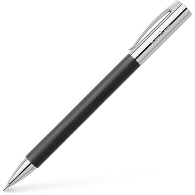 Faber-Castell 138130 Matita meccanica AMBITION in resina pregiata, spessore mina: 0,7 mm, confezione regalo inclusa, colore fusto: nero/argento Faber-Castell 138130 Matita meccanica AMBITION in resina pregiata, spessore mina: 0,7 mm, confezione regalo inclusa, colore fusto: nero/argento