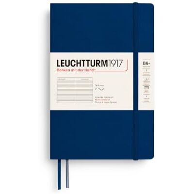 LEUCHTTURM1917 Taccuino Paperback B6+, A righe, Blue Mare, Cop. morbida 123 pagine numerate, carta da 80 g/m² senza acidi, 2 segnapagina, indice LEUCHTTURM1917 Taccuino Paperback B6+, A righe, Blue Mare, Cop. morbida 123 pagine numerate, carta da 80 g/m² senza acidi, 2 segnapagina, indice